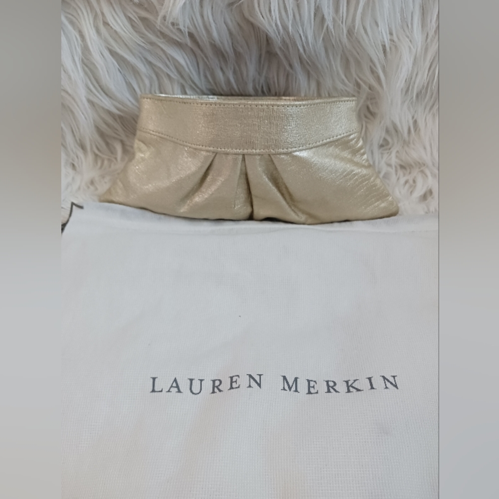 LAUREN MERKIN  leather clutch handbag